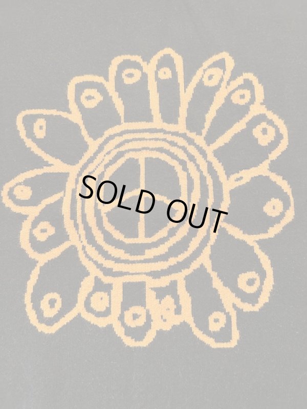 画像3: GYMMASTER/JACQUARD KNIT PEACE FLOWER  BLACK