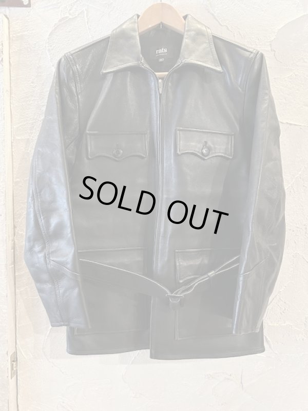 画像7: RATS/40's LEATHER COAT  BLACK