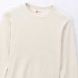 画像: HANES/CREW NECK L.SLEEVE THERMAL  OFF WHITE