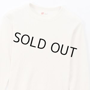 画像: HANES/CREW NECK L.SLEEVE THERMAL OFF WHITE