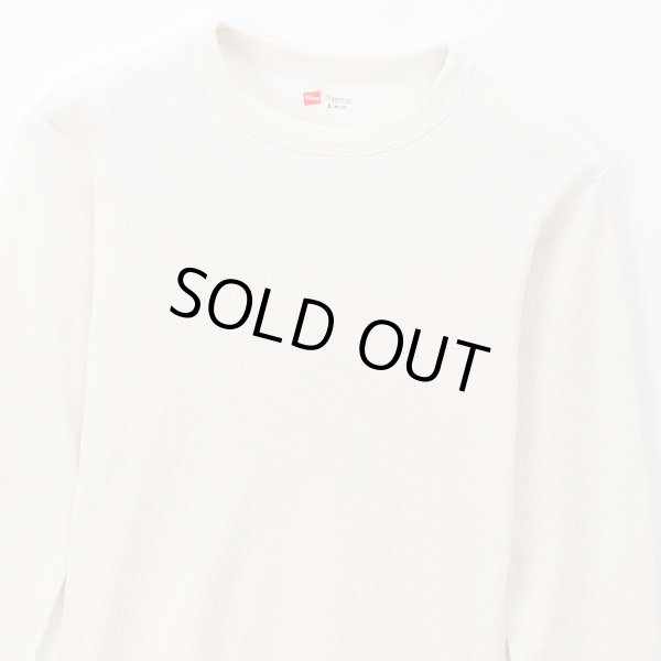 画像1: HANES/CREW NECK L.SLEEVE THERMAL  OFF WHITE