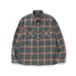 画像: (店頭在庫分) RATS/COTTON LINEN CHECK SHIRT  GREEN