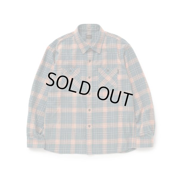 画像1: (店頭在庫分) RATS/COTTON LINEN CHECK SHIRT  GREEN
