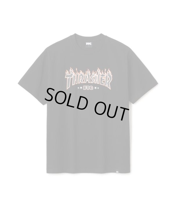 画像1: FTC/xTHRASHER LOGO TEE  BLACK