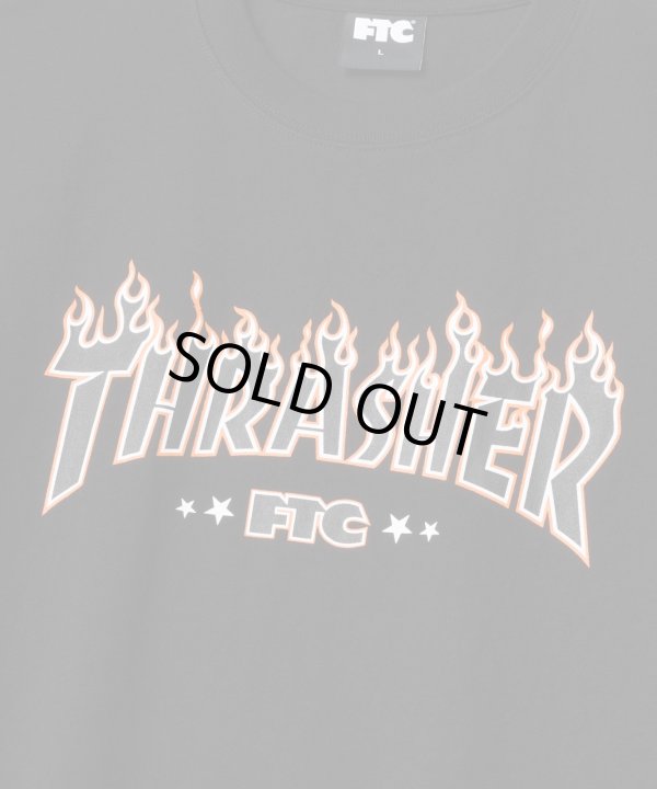画像2: FTC/xTHRASHER LOGO TEE  BLACK