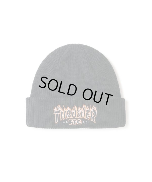 画像1: FTC/xTHRASHER LOGO BEANIE  BLACK