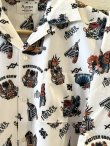 画像3: (再入荷) ALCARZA/OPEN SHIRTS TATOO FLASH  OFF WHITE