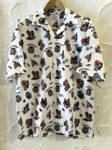 画像: (再入荷) ALCARZA/OPEN SHIRTS TATOO FLASH  OFF WHITE