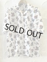 画像: (再入荷) ALCARZA/OPEN SHIRTS TATOO FLASH  OFF WHITE