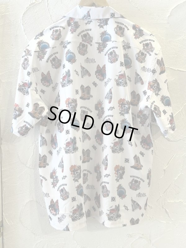画像2: (再入荷) ALCARZA/OPEN SHIRTS TATOO FLASH  OFF WHITE