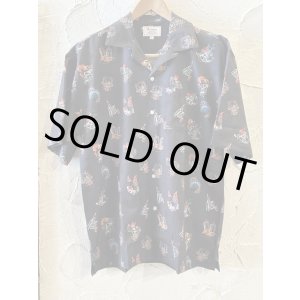 画像: (再入荷) ALCARZA/OPEN SHIRTS TATOO FLASH  CHARCOAL