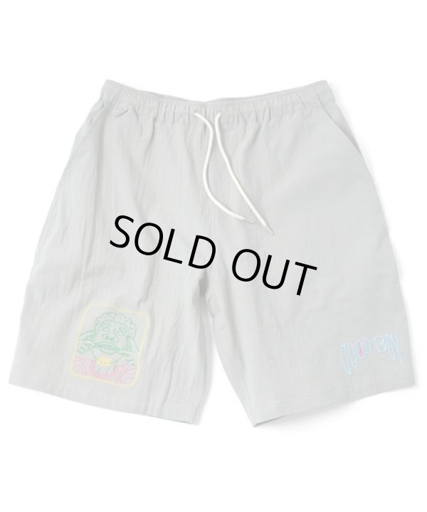 画像1: GYMMASTER/GOOD BOY EMBROIDERY SHORTS  GRAY