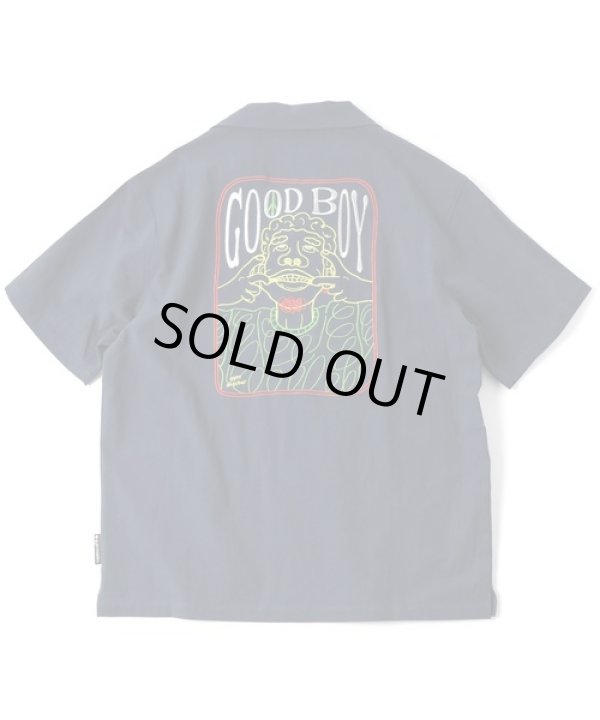 画像1: GYMMASTER/GOOD BOY EMBROIDERY SHIRTS  NAVY