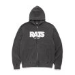 画像1: RATS/PIGMENT DYED ZIP HOODIE  BLACK