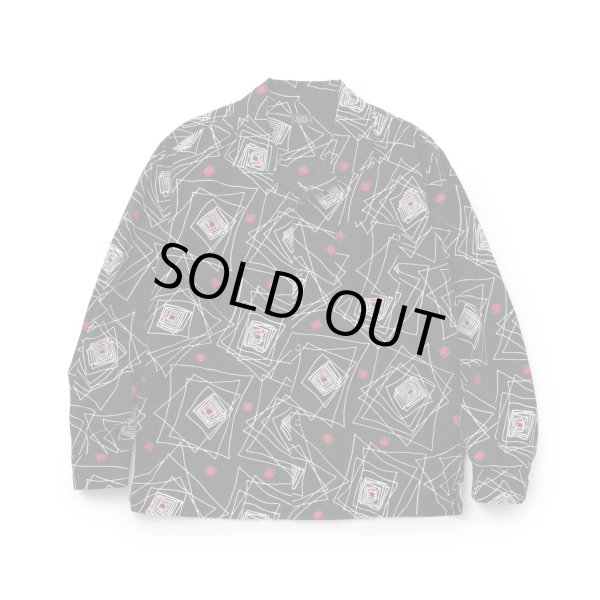 画像1: RATS/GEOMETRIC LS SHIRT  BLACK