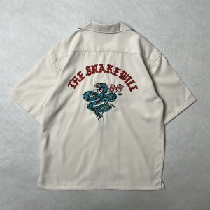 画像: ALCARZA/BACK EMBROIDERY SHIRT SNAKE  OFF.WHITE