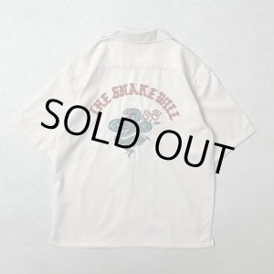 画像: (再入荷) ALCARZA/BACK EMBROIDERY SHIRT SNAKE OFF.WHITE