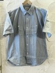 画像1: MACBATROS/STRIPEWORK SHIRT SS  BLUE