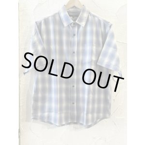 画像: CIAO/OMBRE CHECK SS SHIRT  BLUE