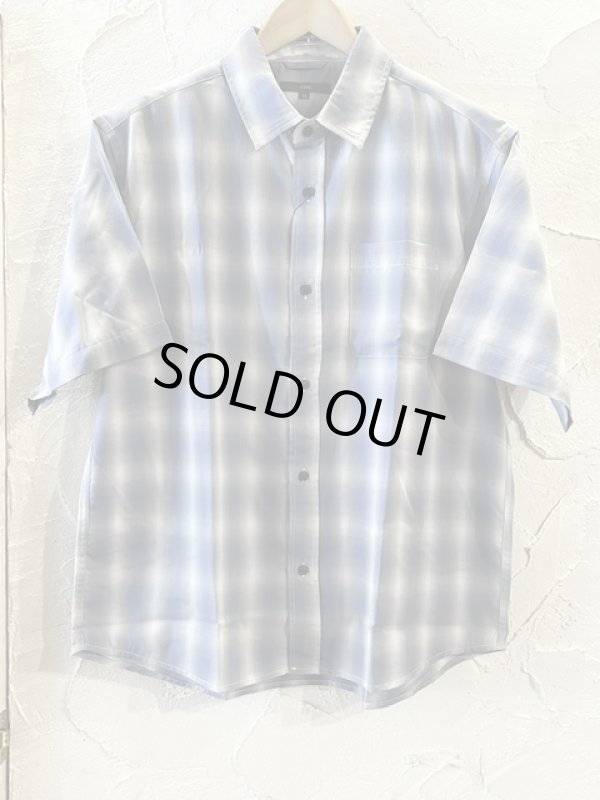 画像1: CIAO/OMBRE CHECK SS SHIRT  BLUE