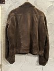 画像2: (USED) VANSON/SUEDE TRUCKER JKT  BROWN