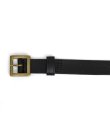 画像2: BELAFOTE/RT LEATHER BELT 25mm BLACKxBRASS 
