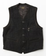 画像: BELAFOTE/RT BALL CHAIN ZIPPER VEST  DORO BROWN