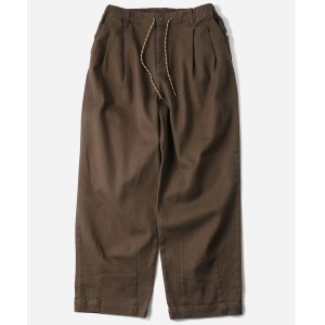 画像: GYMMASTER/STRETCH TWILL TWO TUCK PANT  BROWN
