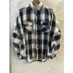 画像: ALCARZA/HEAVY FLANNEL SHIRT OMBRE BLACK