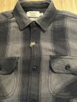 画像3: ALCARZA/HEAVY FLANNEL SHIRT OMBRE GRAY