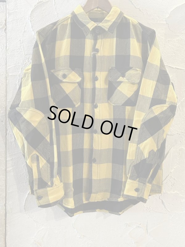 画像1: ALCARZA/HEAVY FLANNEL SHIRT BUFFALO CHECK  YELLOW