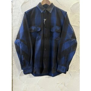 画像: (再入荷) ALCARZA/HEAVY FLANNEL SHIRT BUFFALO CHECK BLUE