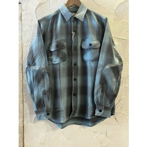 画像: ALCARZA/HEAVY FLANNEL SHIRT OMBRE BLUE(SAX)