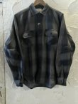 画像1: ALCARZA/HEAVY FLANNEL SHIRT OMBRE GRAY