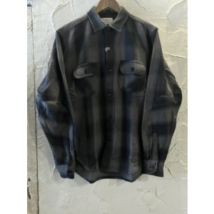 画像: ALCARZA/HEAVY FLANNEL SHIRT OMBRE GRAY