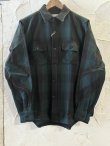 画像1: ALCARZA/HEAVY FLANNEL SHIRT BUFFALO CHECK  GREEN