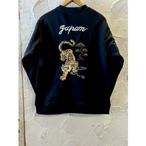 画像: ALCARZA/EMBROIDERY SWEAT TIGER  BLACK
