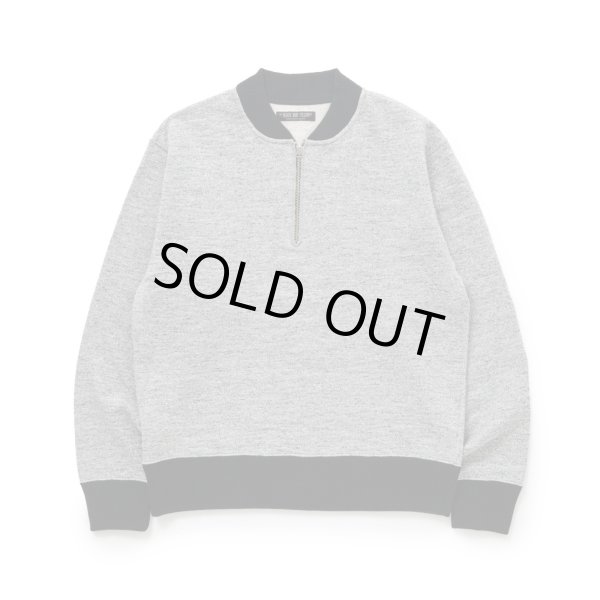 画像1: RATS/HALF ZIP UP SWEAT  H.GRAY