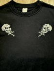 画像4: ALCARZA/EMBROIDERY SWEAT SKULL  BLACK