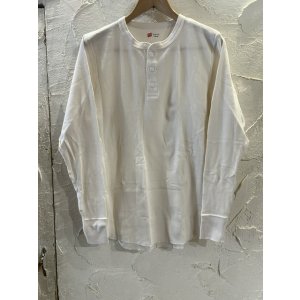 画像: HANES/THERMAL HENLEY NECK LS T WHITE(NATURAL)