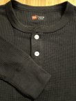 画像4: HANES/THERMAL HENLEY NECK  LS T  BLACK