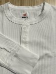 画像4: HANES/BEEFY THERMAL HENLEY NECK  LS T  WHITE