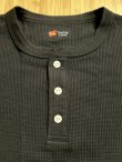 画像3: HANES/THERMAL HENLEY NECK  LS T  BLACK