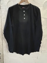 画像: HANES/THERMAL HENLEY NECK  LS T  BLACK