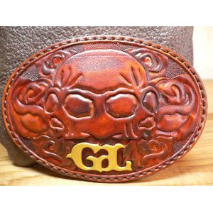 画像: (SALE 35%OFF) GROK LEATHER/ROSE LEATHER BUCKLE  L.BROWN