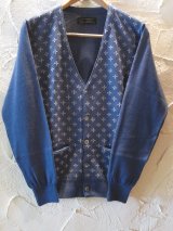 画像: （SALE 40%OFF) A GOODTIME PRODUCTION/KNIT CARDIGAN SUCIDAL CROSS JACQUARD NAVY