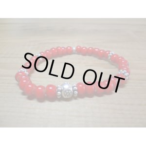 画像: WELCOME/ANTIQUE BEADS BRACELET  RED