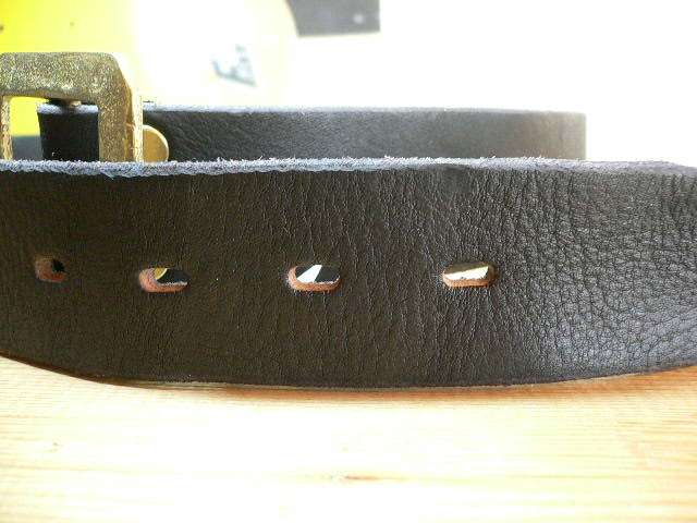 画像: HAWK COMPANY/SQUARE WASHED LEATHER BELT  BLACK