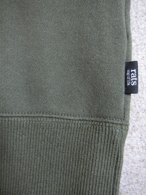 画像: RATS/CROSS NECK L/S SWEAT  KHAKI