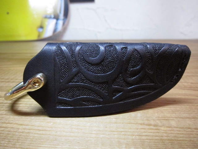 画像: GROK LEATHER/KEY COVER CARVING  BLACK